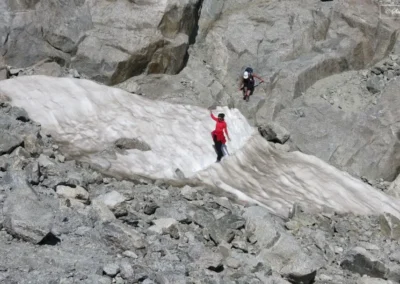 Descente du refuge du Trient en Suisse